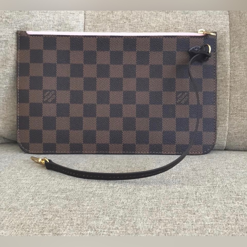 Authentic Louis Vuitton neverfull GM damier ebene pink ballerina lining